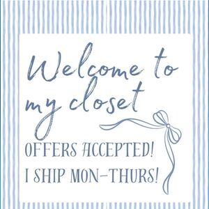 Welcome to my closet!